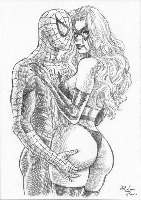 Image for Spider-Man and Black Cat 9"12 Art by Rafael Paiva