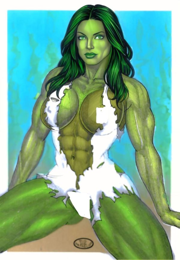 Image for She-Hulk Pin Up 9"12 by Rudimar Patrocínio  nsfw