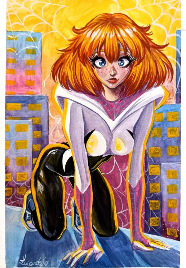 Image for Spider-Gwen 9"12 watercolor Lu Cardoso 