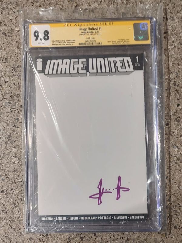 Image for Image United #1 Sketch Cover Signed by Sam Kieth CGC 9.8