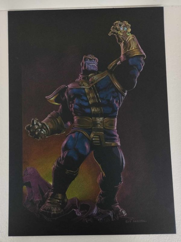 Image for Completed 11x17 Thanos art based on Sideshow statue