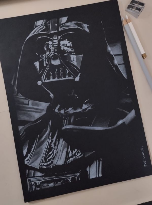 Image for Darth Vader Black Paper Sketch
