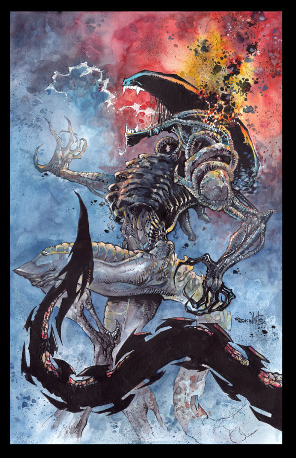 Image for Alien Watercolor and Inks on 11x17 Canson