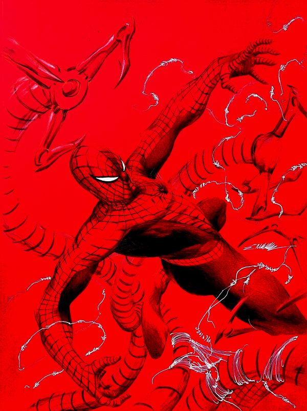 Image for Spider Man vs octopus 11x17 red paper by Manu Silva a