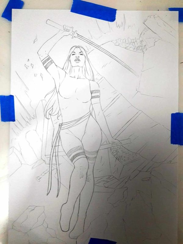 Image for Psylocke  Pencil Sketch