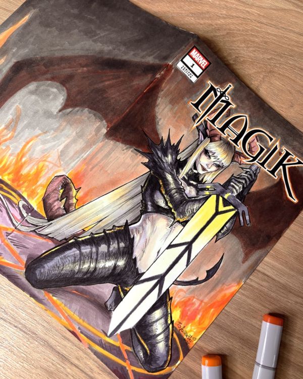Image for Magik black cover by Tofusenshi, coloured on both sides