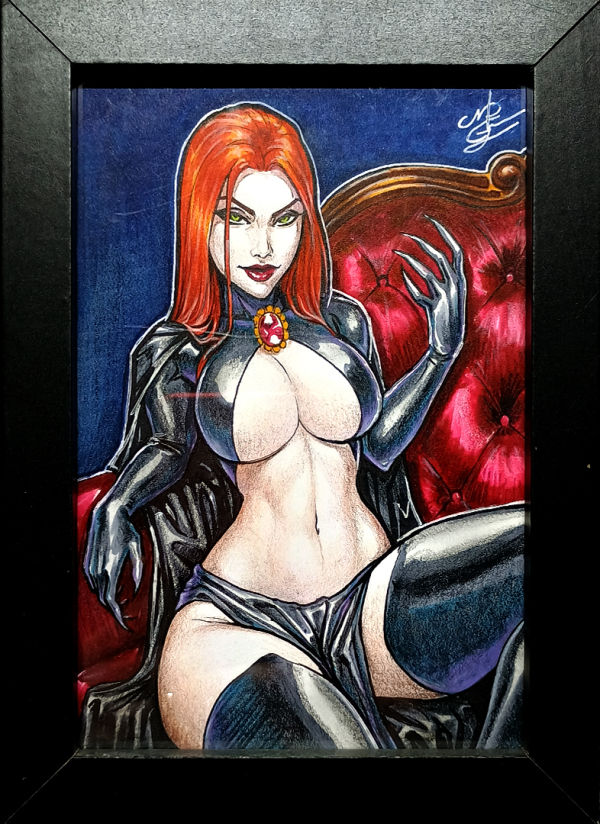 Image for Madelyne Pryor 4x6 Original Ink and Pencil Art by MRGunn