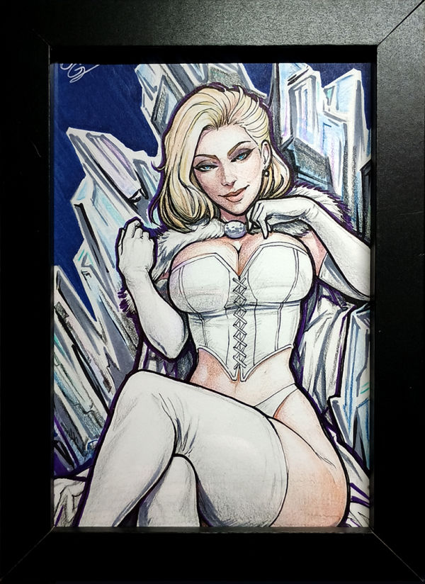 Image for Emma Frost 4x6 Original Ink and Pencil Art by MRGunn