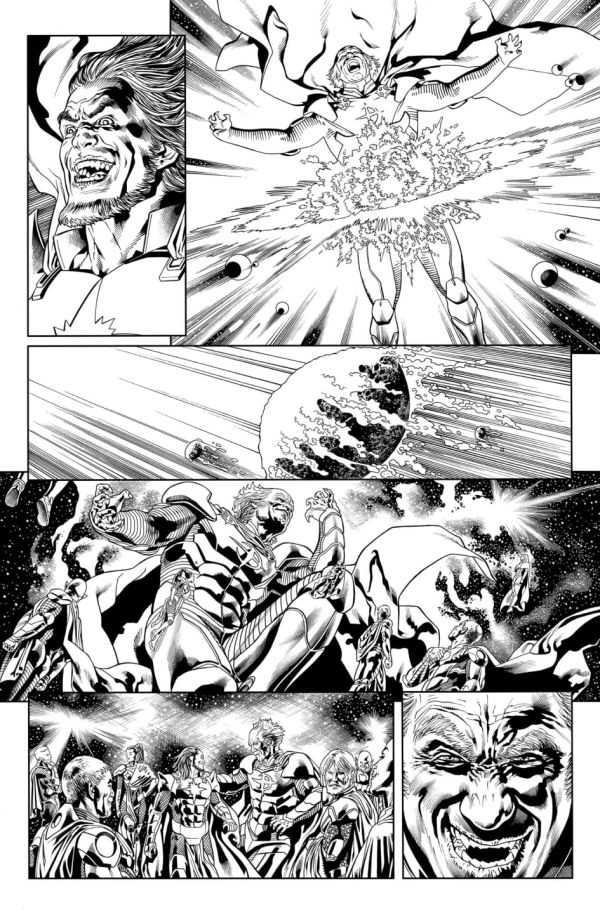 Image for Green Lantern Corps #07 page 03 inks over bluelines by Oclair Albert