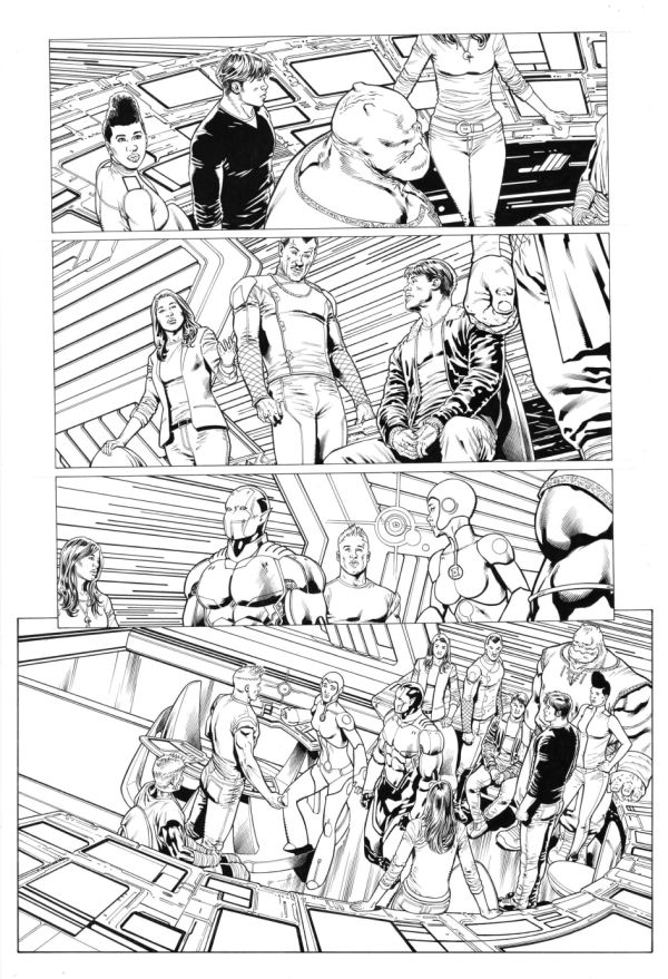 Image for Green Lantern Corps #07 page 14 inks over bluelines by Oclair Albert