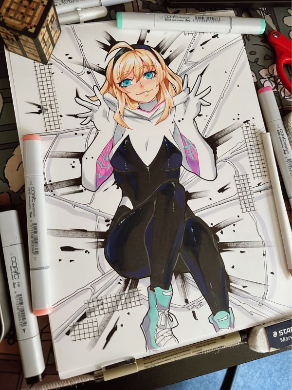 Image for Spider-Gwen Copic Marker Illustration
