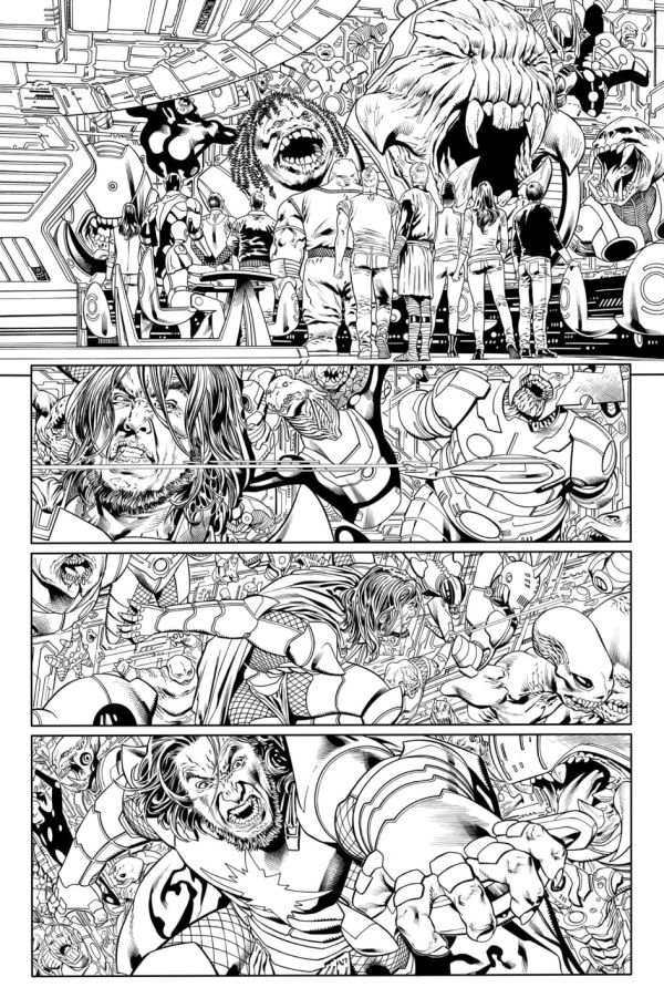 Image for Green Lantern Corps #07 page 18 inks over bluelines by Oclair Albert