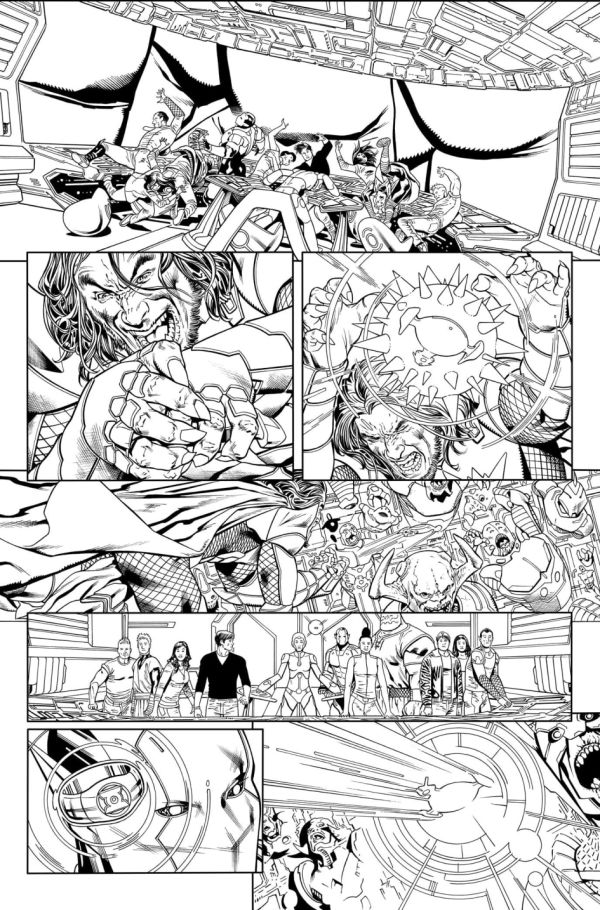 Image for Green Lantern Corps #07 page 19 inks over bluelines by Oclair Albert