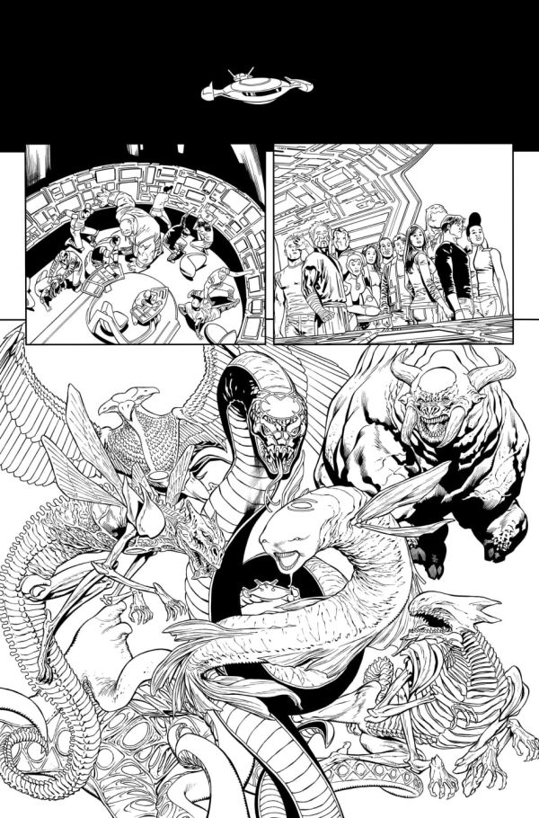 Image for Green Lantern Corps #07 page 20 inks over bluelines by Oclair Albert