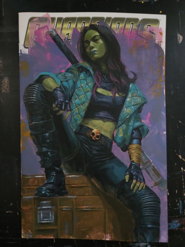 Image for Gamora - acrylics on Blank variant 