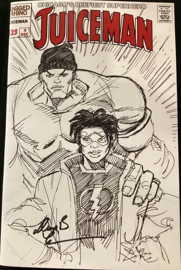Image for Juiceman with Static sketch cover by Denys Cowan