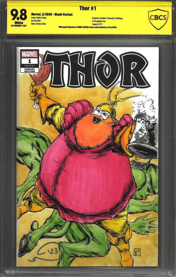 Image for Volstagg beating up some ogres sketch cover by Bobby Breed