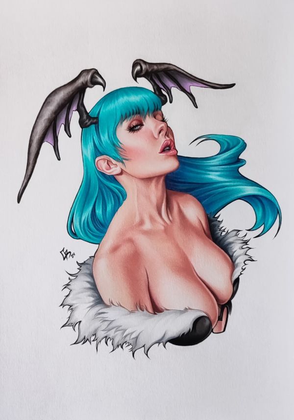 Image for Morrigan Aensland Colored Illustration