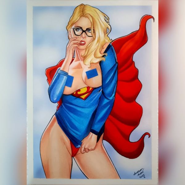 Image for Supergirl Pin Up Illustration