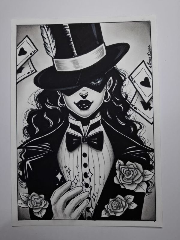 Image for Zatanna Original Ink Illustration