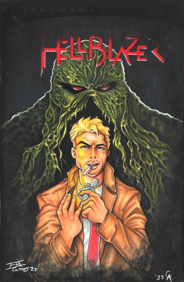 Image for John Constantine and Swamp Thing sketch cover art by Eric Carter colors by Amy Carter