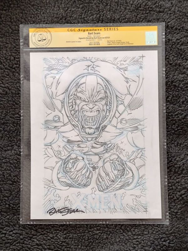Image for 8.5x11 Inch Apocalypse Pencil Sketch by Bart Sears Verified by CGC