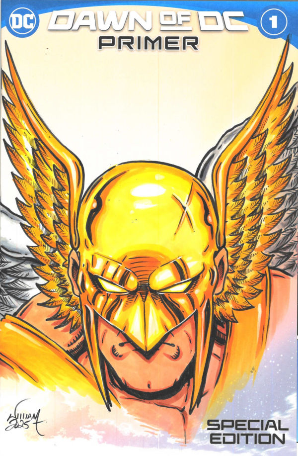 Image for Hawkman sketch cover by William Russell
