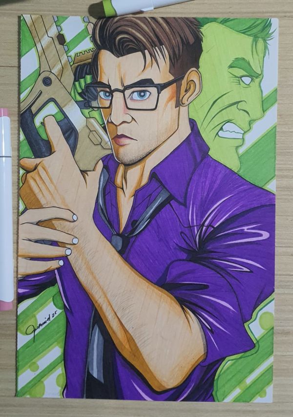 Image for Bruce Banner marvel rivals and Hulk Illustration by Mark Nathaniel 