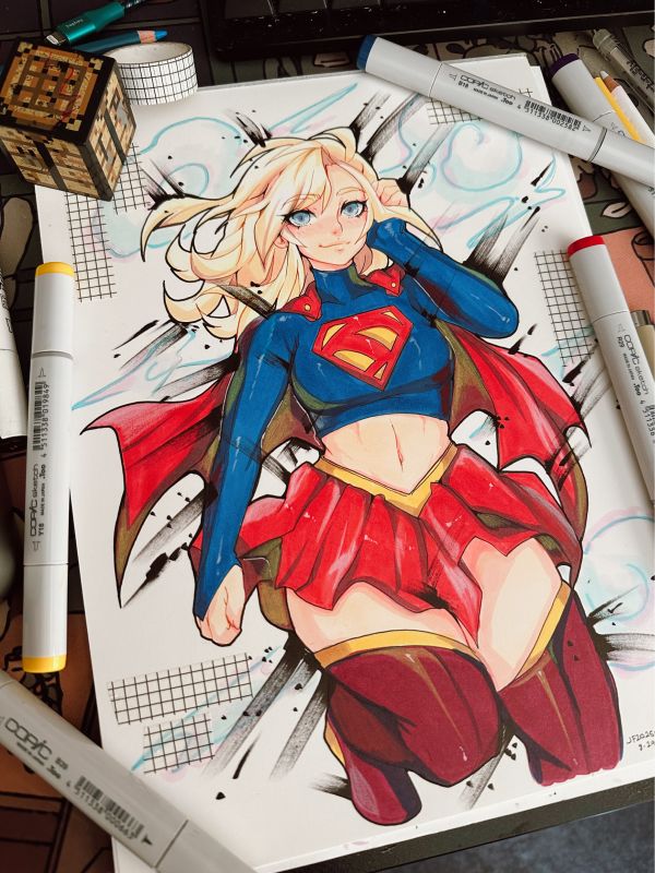Image for Supergirl Copic Marker Illustration