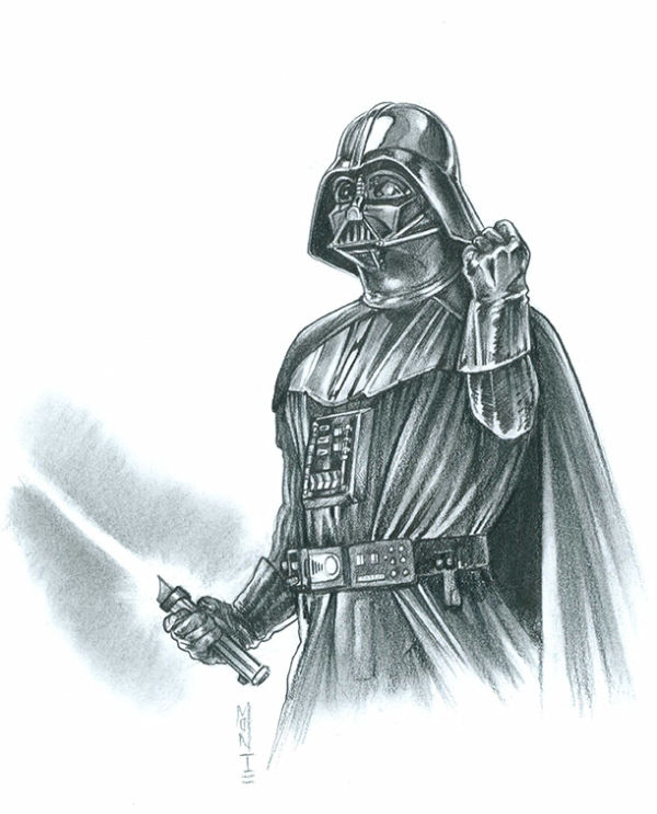 Image for "The Sith" Official Darth Vader Concept sketch by Star Wars artist Monte Moore