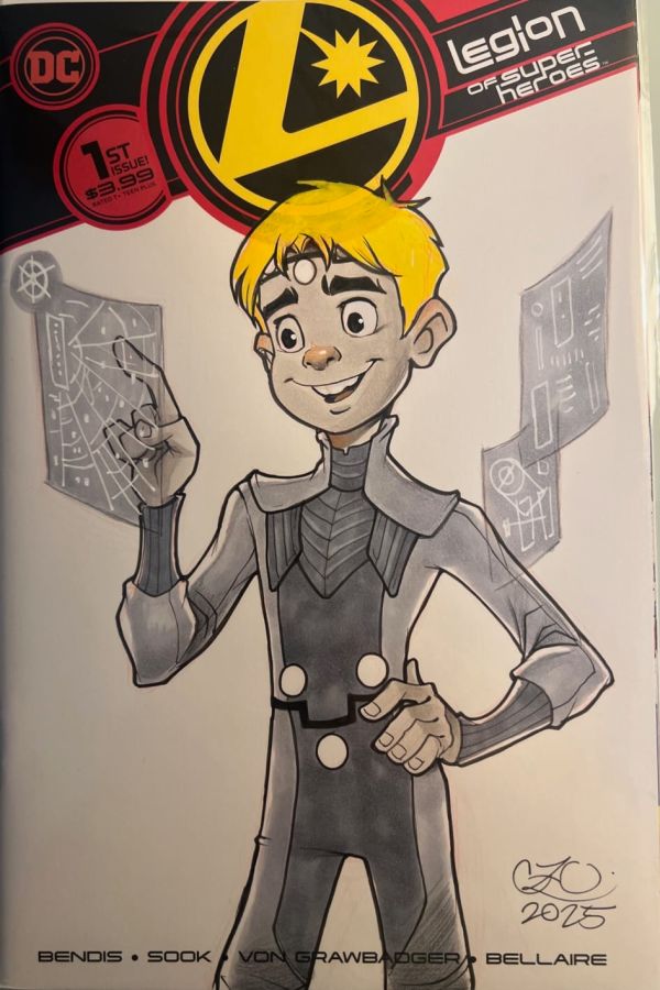 Image for Brainiac 5 sketch cover by Chrissie Zullo-Uminga