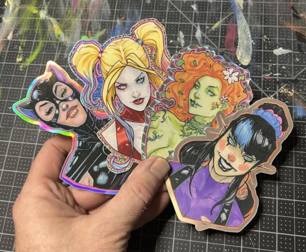 Image for Gotham City Sirens Hand-Drawn Stickers