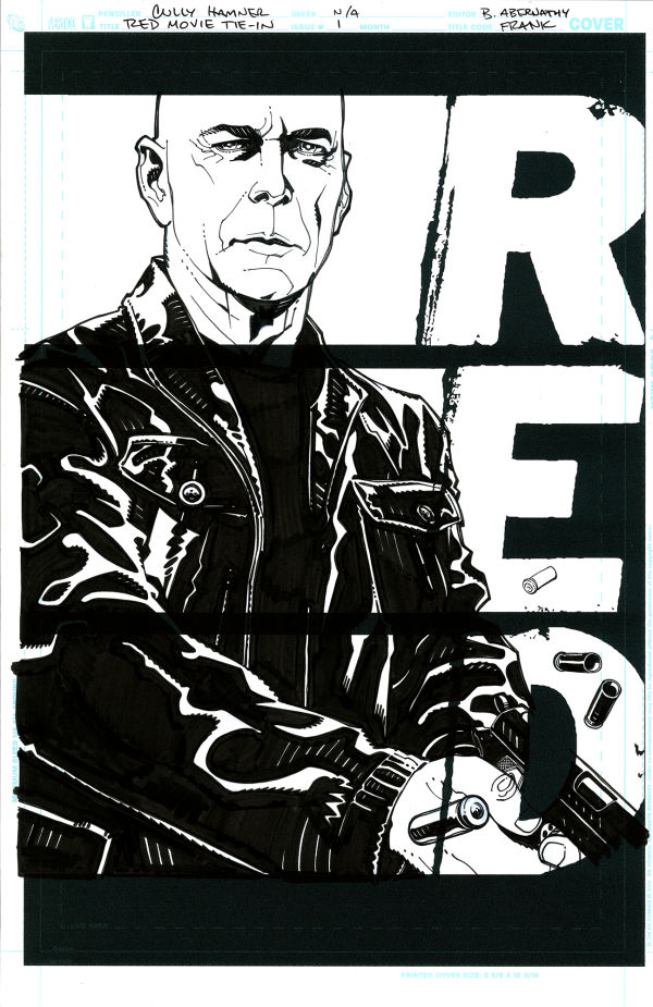 Image for RED Frank Special Cover Original Art Cully Hamner