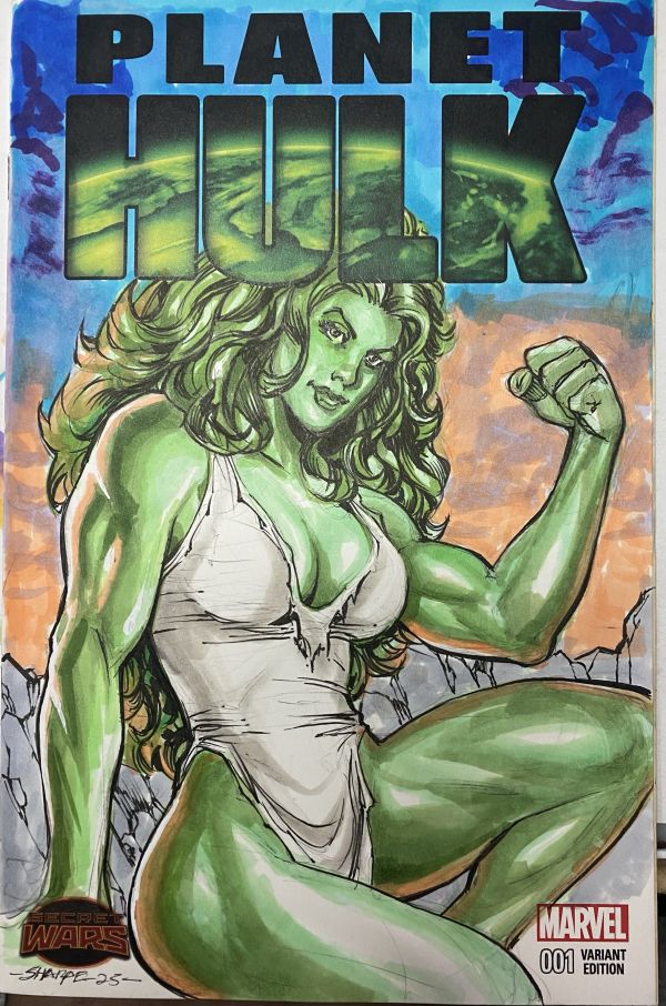 Image for She-Hulk Planet Hulk Sketch Cover by Kevin Sharpe