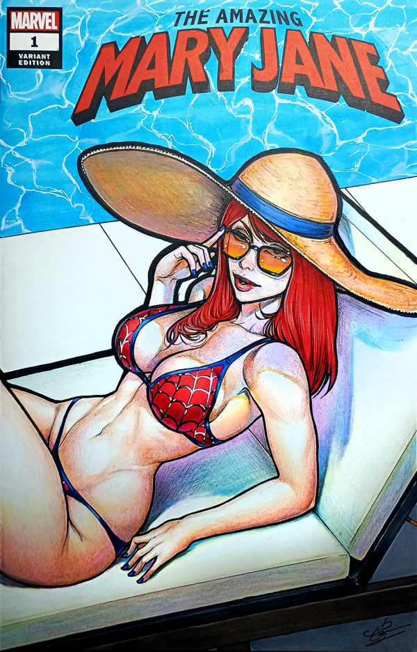 Image for Mary Jane Poolside Sketch Cover by M.R.Gunn