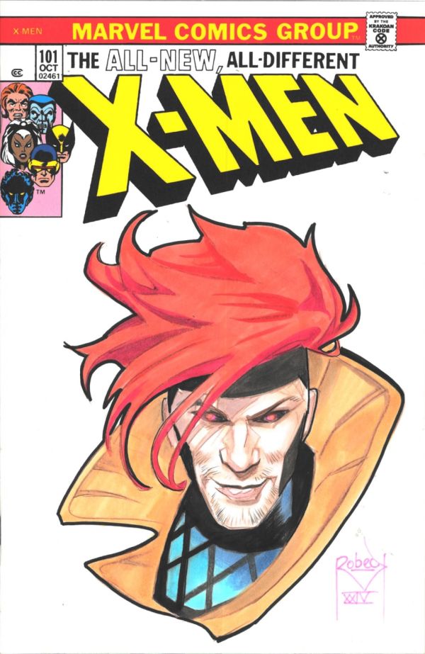 Image for Gambit sketch cover by Thaddeus Robeck