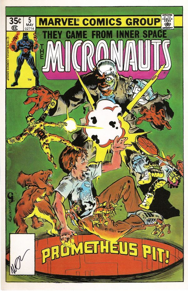 Image for MICRONAUTS 5 COVER PRINT SIGNED MICHAEL GOLDEN