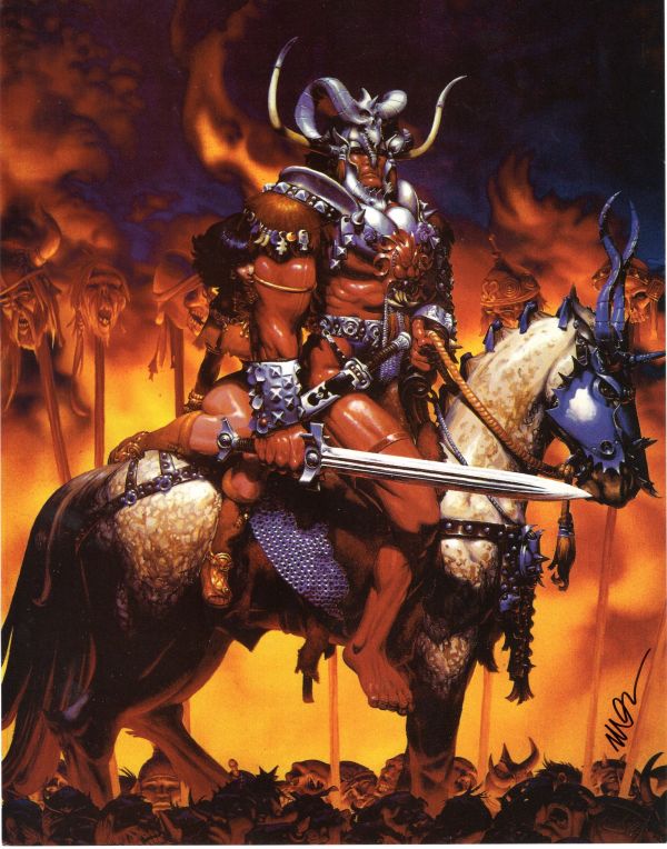 Image for SAVAGE SWORD OF CONAN 117 COVER PRINT SIGNED MICHAEL GOLDEN