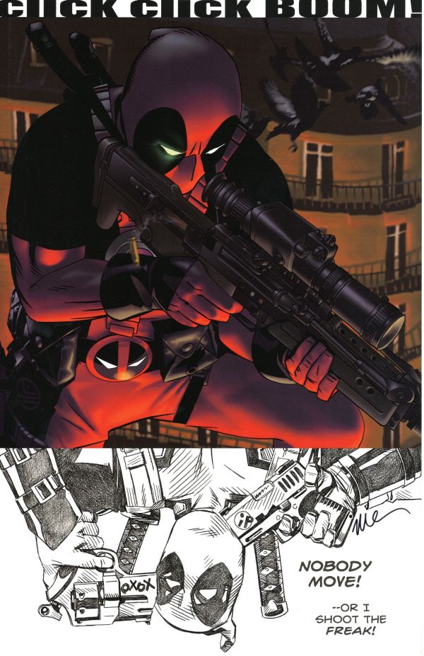 Image for DEADPOOL ART PRINT SIGNED MICHAEL GOLDEN