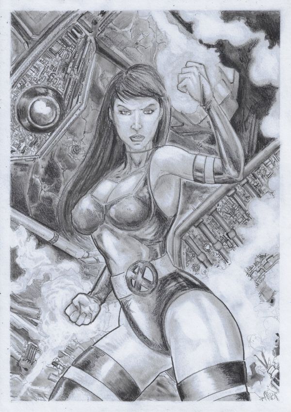 Image for Psylocke (09"x12") original comic art by Edno Taveira (2025) * TramaStudio