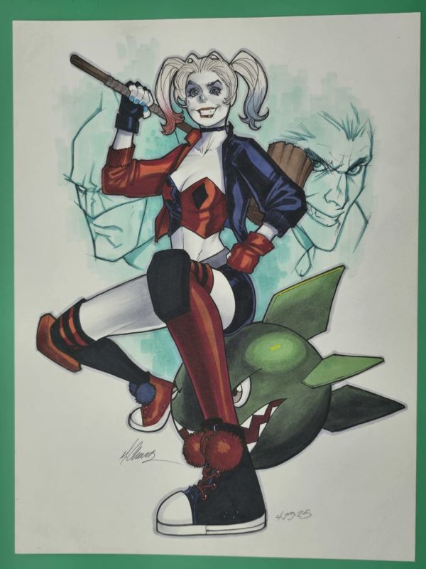 Image for Mario Chavez sketch 9"x12 Harley Quinn 