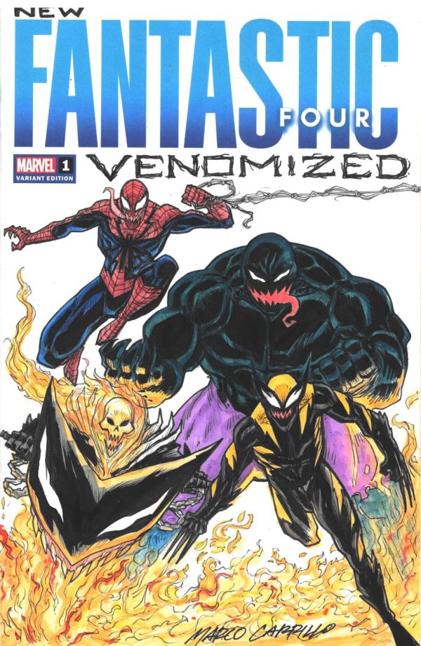 Image for The New Fantastic Four Venomized sketch cover by Marco Carrillo