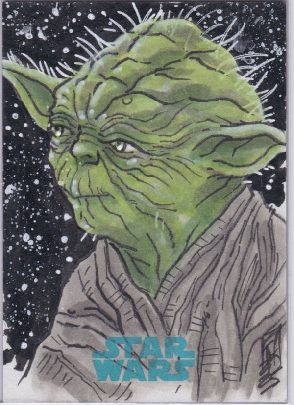 Topps STAR WARS “Journey to The Force Awakens” YODA Sketch | Raremarq