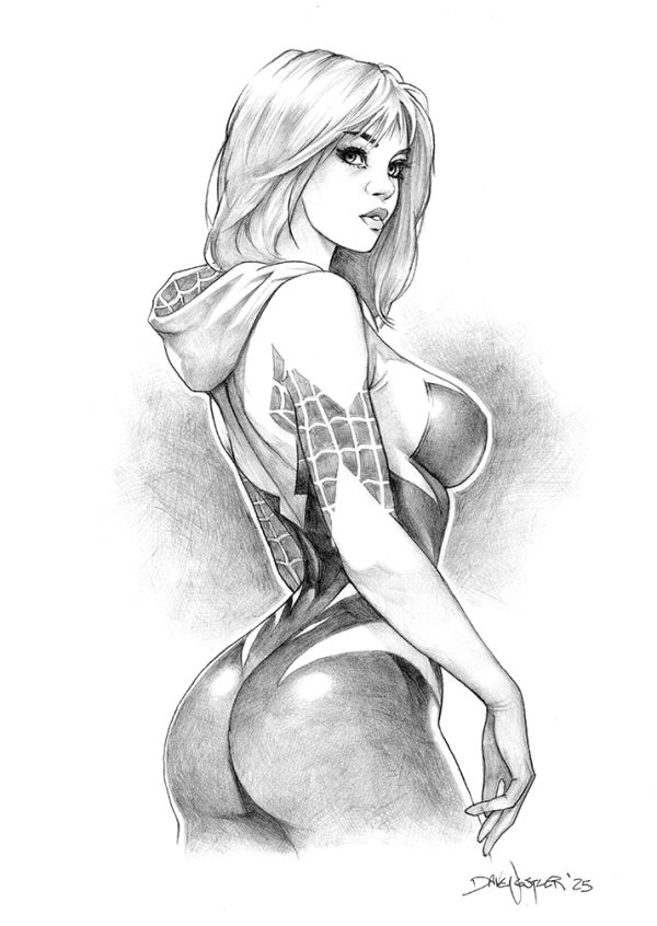 Image for "Spider-Gwen", original pencil sketch from Dave Nestler