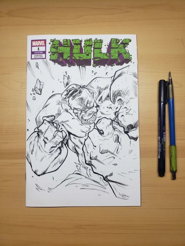 Image for Hulk Inked Drawing