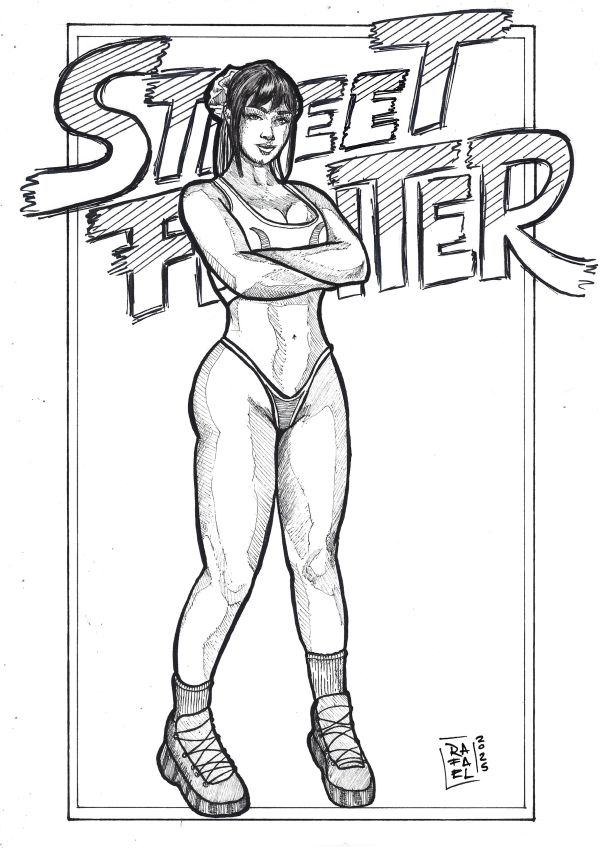 Image for Chun-li (09"x12") original comic art by Rafael Duarte (2025) *TramaStudio