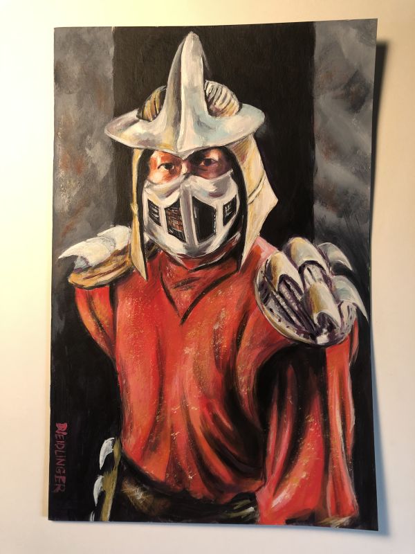 Image for Shredder Sketch Cover Acrylic Painting