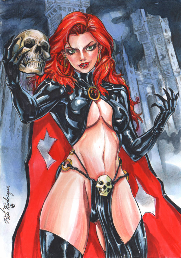Image for Goblin Queen original hand colored pin up art by Bete Rodrigues