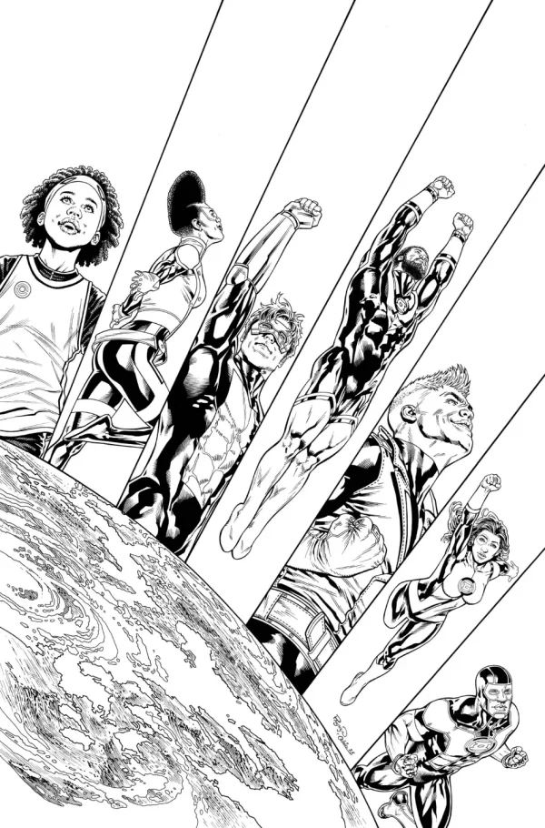 Image for Green Lantern Corps #10 cover inks over bluelines by Oclair Albert