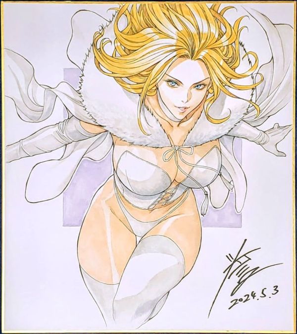 Image for Emma Frost Mixed Media Original Art